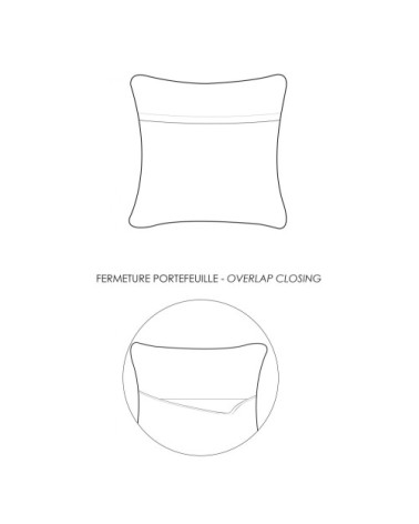 Coussin  en coton vert de gris 30 x 50