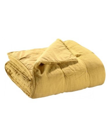 Chemin de lit stonewashed Zeff en lin absynthe 90 x 240