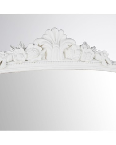 Miroir à moulures blanches 118x194
