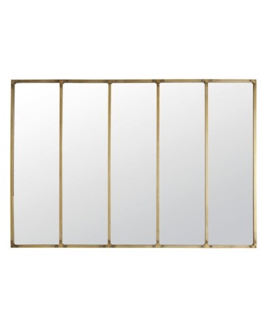 Miroir industriel en métal doré effet vieilli 180x123