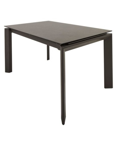 Table céramique extensible 160 x 90 cm avec allonge intégrée