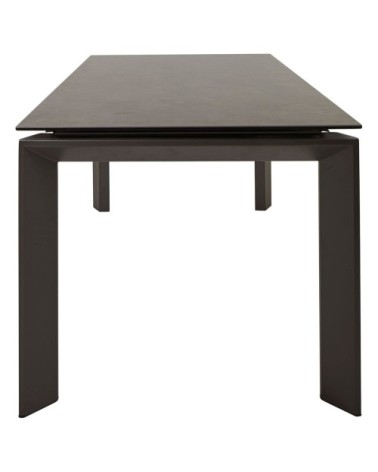 Table céramique extensible 160 x 90 cm avec allonge intégrée