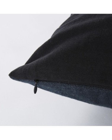 Coussin en coton multicolore imprimé tête de tigre perles brodées main 45x45