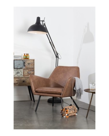 Fauteuil lounge vintage marron