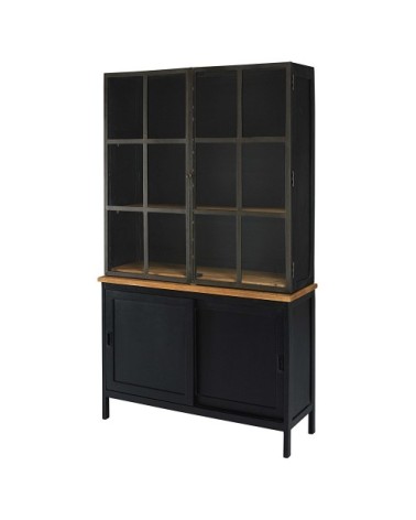 Bahut 4 portes en manguier et acacia noir