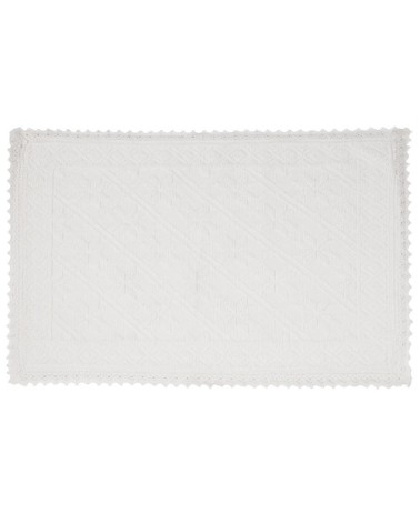 Tapis tissé en coton écru 60x90