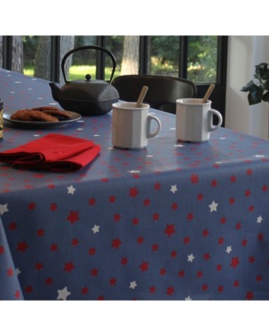 Nappe enduite rouge ronde diam 160 cm