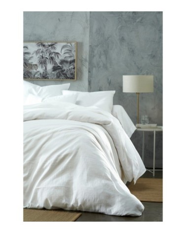 Drap-housse 140x190 en gaze de coton blanc