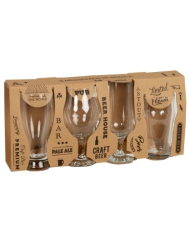 Coffret dégustation verres à bière (x4) en verre