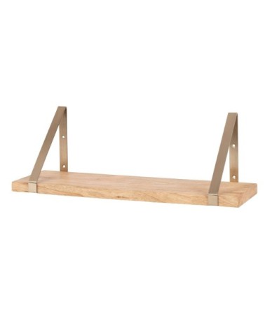 Rangement mural en manguier et métal