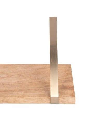 Rangement mural en manguier et métal