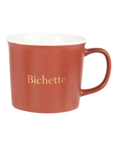 Mug en porcelaine vieux rose imprimée