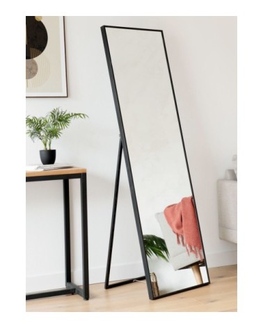 Miroir sur pied noir 50x170