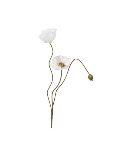 Coquelicots artificiels blancs