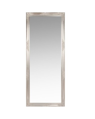 Miroir rectangulaire en bois de paulownia argenté 80x190