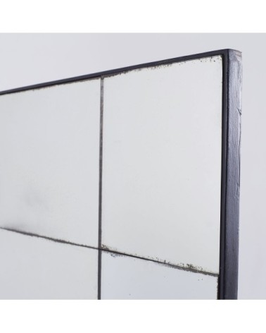 Miroir en métal noir effet vieilli 100x161