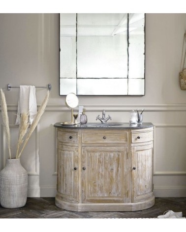 Miroir en métal noir effet vieilli 100x161