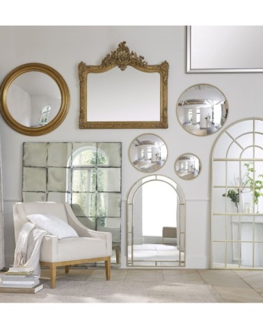 Miroir en métal doré 100x170