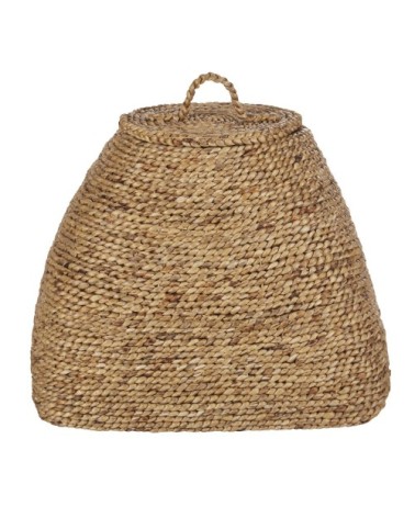 Panier en jacinthe d'eau beige