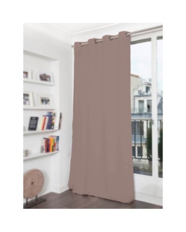 Rideau phonique thermique occultant beige pélican 140x260