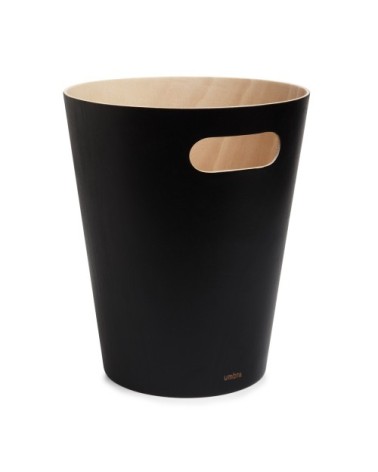 Corbeille woodrow bois noir
