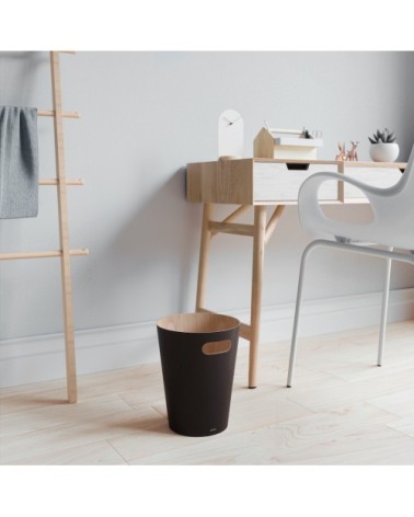 Corbeille woodrow bois noir