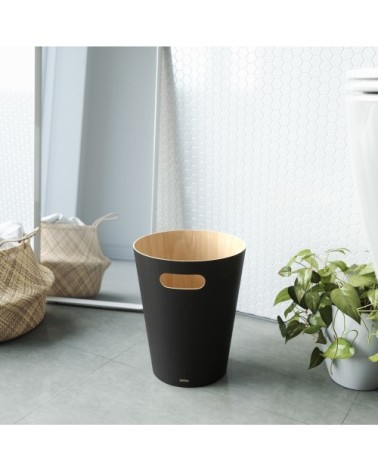 Corbeille woodrow bois noir