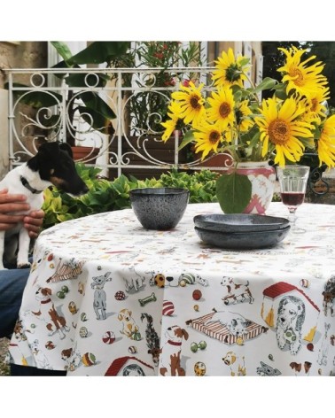 Nappe enduite rectangle 160 x 300 cm multicolore