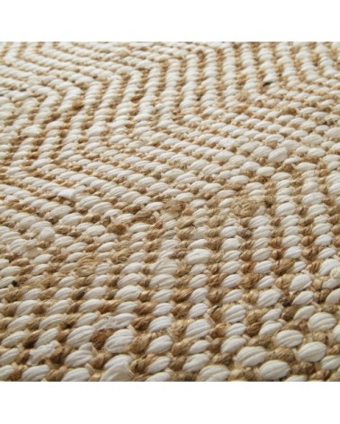 Tapis en coton recyclé et jute 140x200
