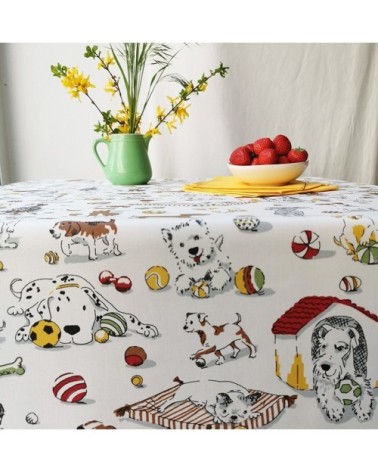 Nappe enduite rectangle 160 x 240 cm multicolore