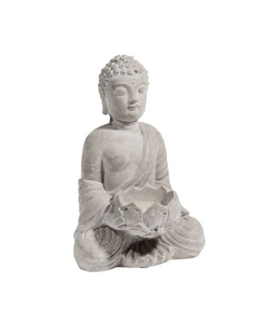 Photophore bouddha en ciment H 19 cm SÉRÉNITÉ
