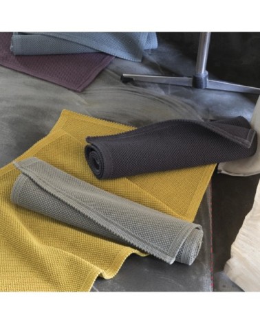 Tapis de bain uni  en coton carbone 54 x 64