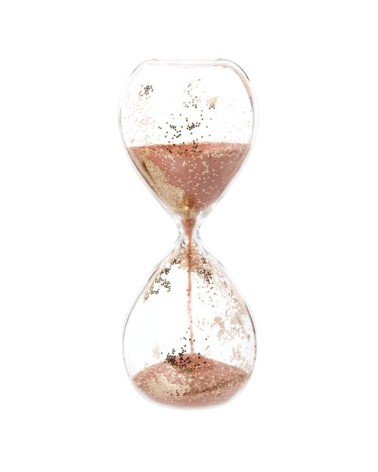 Sablier à paillettes en verre