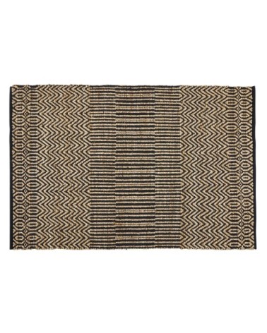 Tapis en jute et coton recyclé gris et écrus 160x230