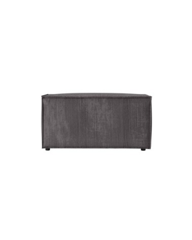 Pouf en velours côtelé - gris foncé