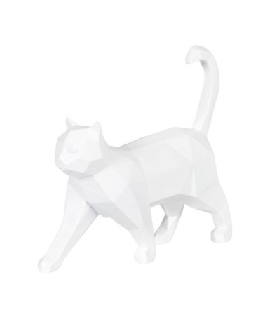 Statuette origami chat blanc H13