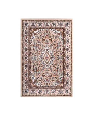Tapis ethnique orientale en polyester beige 80x150