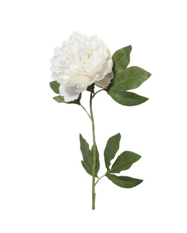 Pivoine artificielle blanche H 84 cm