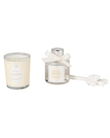 Coffret bougie parfumée 50g et diffuseur de parfum vanille orientale 30 ML