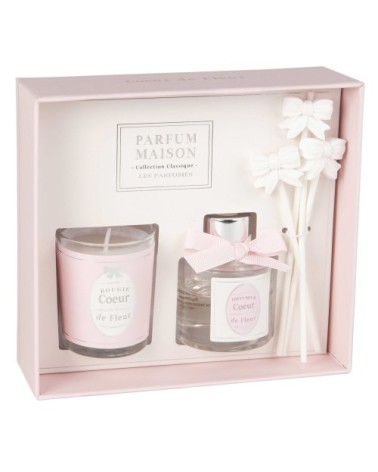Coffret bougie parfumée 50g et diffuseur de parfum cur de fleur 30 ML