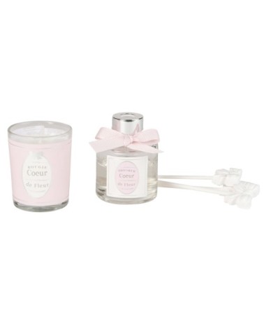 Coffret bougie parfumée 50g et diffuseur de parfum cur de fleur 30 ML