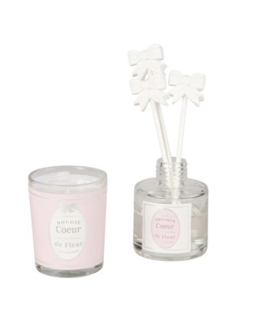 Coffret bougie parfumée 50g et diffuseur de parfum cur de fleur 30 ML