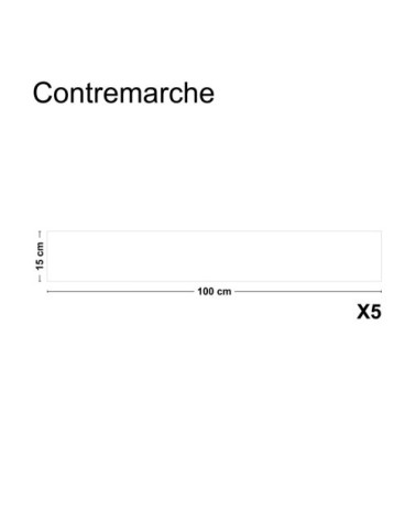 Lot de 5 Contremarches H 15xL100cm