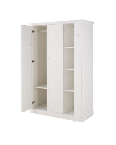 Dressing 3 portes en bois de pin blanc