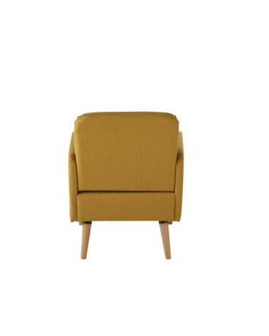 Fauteuil jaune et hêtre