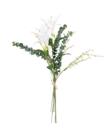 Bouquet de fleurs blanches artificielles