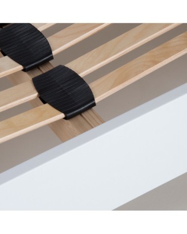 Sommier à lattes en kit bois couleur blanc 160x200