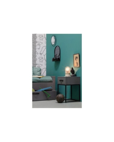 Table de nuit en pin massif gris