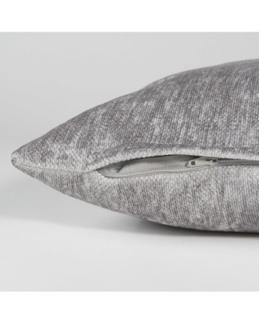 Coussin en velours effet vieilli gris 45x45, OEKO-TEX®