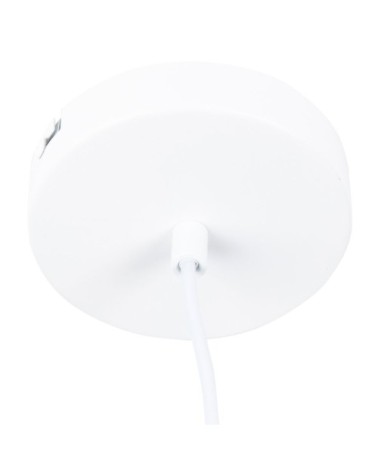 Suspension en rotin beige et métal